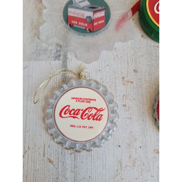 Vintage Coca-Cola bottle cap The dazzle variety ornament Xmas Coke set - Picture 2 of 8